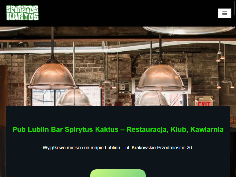 Pub Lublin Bar Spirytus Kaktus