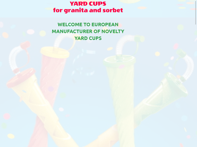 Sweet World - wytwórca kielichów Yard Cups do sorbetów