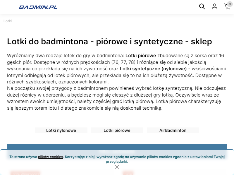 Sklep Badminton - badmin.pl
